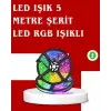 5 Metre Kumandalı Rgb Şerit Led Aydınlatma