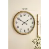 60 cm Eskitme Metal Standart Duvar Saati