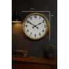 60 Cm Gold Metal Dekoratif Duvar Saati