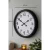 60 cm Siyah Metal Duvar Saati