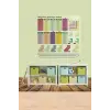 70x70cm Statik İz Bırakmaz Kağıt Renkli Çarpım Tablosu