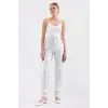918 İp Askılı Crop Top - Beyaz