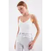 918 İp Askılı Crop Top - Beyaz