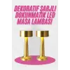 Altın Rengi Masa Ve Gece Lambası Dokunmatik Şarjlı Masa Lambası