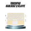 Android Ve İos Uyumlu Bluetooth Klavye Touchpad Slim Kablosuz Wifi Q Klavye