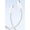Apple 15/15 Pro Type-C to Type-C Hasır Örgü Hızlı Şarj Kablosu (1m)