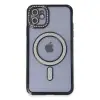Apple İphone 11 Kılıf Joke Simli Magneticsafe Kılıf - Siyah