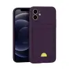 Apple İphone 11 Kılıf Kelvin Kartvizitli Silikon - Derin Mor