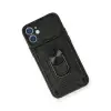 Apple İphone 11 Kılıf Pars Lens Yüzüklü Silikon - Siyah