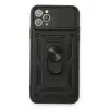 Apple İphone 11 Pro Kılıf Pars Lens Yüzüklü Silikon - Siyah