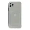 Apple İphone 11 Pro Max Kılıf Kart Şeffaf Silikon - Şeffaf