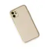 Apple İphone 12 Kılıf Coco Deri Silikon Kapak - Gold