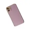 Apple İphone 12 Kılıf Volet Silikon - Mor