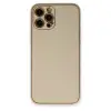 Apple İphone 12 Pro Kılıf Coco Deri Silikon Kapak - Gold