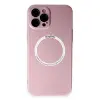 Apple İphone 12 Pro Kılıf Jack Magneticsafe Lens Silikon - Rose Gold