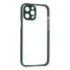 Apple İphone 12 Pro Kılıf Miami Şeffaf Silikon - Koyu Yeşil