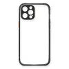Apple İphone 12 Pro Kılıf Miami Şeffaf Silikon - Siyah