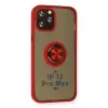 Apple İphone 12 Pro Kılıf Montreal Yüzüklü Silikon Kapak - Kırmızı