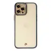 Apple İphone 12 Pro Max Kılıf Liva Lens Silikon - Mavi
