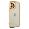 Apple İphone 12 Pro Max Kılıf Liva Lens Silikon - Rose