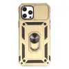 Apple İphone 12 Pro Max Kılıf Pars Lens Yüzüklü Silikon - Gold