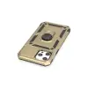 Apple İphone 12 Pro Max Kılıf Pars Lens Yüzüklü Silikon - Gold