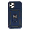 Apple İphone 12 Pro Max Kılıf Pars Lens Yüzüklü Silikon - Lacivert