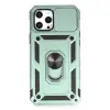Apple İphone 12 Pro Max Kılıf Pars Lens Yüzüklü Silikon - Yeşil