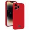 Apple İphone 13 Pro Kılıf Kelvin Kartvizitli Silikon - Kırmızı