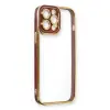 Apple İphone 13 Pro Kılıf Liva Lens Silikon - Bordo