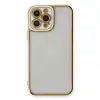 Apple İphone 13 Pro Max Kılıf Liva Lens Silikon - Beyaz