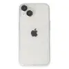 Apple İphone 14 Kılıf Luko Lens Silikon - Gümüş