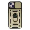Apple İphone 14 Kılıf Pars Lens Yüzüklü Silikon - Gold