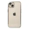 Apple İphone 14 Kılıf Razer Lensli Silikon - Gümüş