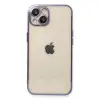 Apple İphone 14 Kılıf Razer Lensli Silikon - Mor