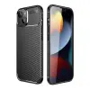 Apple İphone 14 Plus Kılıf Auto Focus Karbon Kapak - Siyah