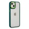 Apple İphone 14 Plus Kılıf Dora Kapak - Haki Yeşil