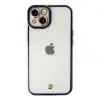 Apple İphone 14 Plus Kılıf Liva Lens Silikon - Mavi