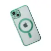 Apple İphone 14 Plus Kılıf Magneticsafe Lazer Silikon - Haki Yeşil