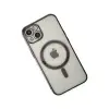 Apple İphone 14 Plus Kılıf Magneticsafe Lazer Silikon - Siyah