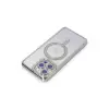 Apple İphone 14 Pro Kılıf Joke Simli Magneticsafe Kılıf - Gümüş