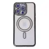 Apple İphone 14 Pro Kılıf Joke Simli Magneticsafe Kılıf - Siyah