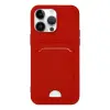 Apple İphone 14 Pro Kılıf Kelvin Kartvizitli Silikon - Kırmızı