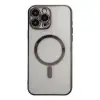 Apple İphone 14 Pro Kılıf Magneticsafe Lazer Silikon - Siyah
