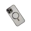Apple İphone 14 Pro Kılıf Magneticsafe Lazer Silikon - Siyah