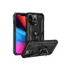 Apple İphone 14 Pro Kılıf Sofya Yüzüklü Silikon Kapak - Siyah