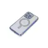 Apple İphone 14 Pro Max Kılıf Joke Simli Magneticsafe Kılıf - Mavi