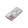 Apple İphone 14 Pro Max Kılıf Joke Simli Magneticsafe Kılıf - Pembe