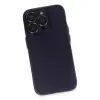 Apple İphone 14 Pro Max Kılıf Luko Lens Silikon - Derin Mor