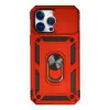 Apple İphone 14 Pro Max Kılıf Pars Lens Yüzüklü Silikon - Kırmızı